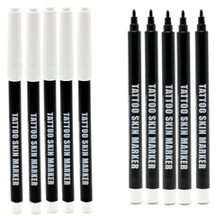 Marcador Element Tattoo Supply para tatuajes temporales en piel con punta morada.