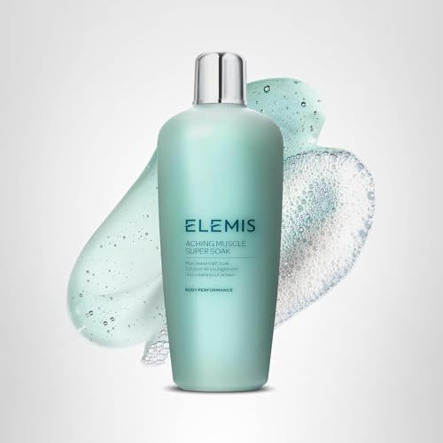 ELEMIS Aching Muscle Super Soak on shelf in spa-like display.