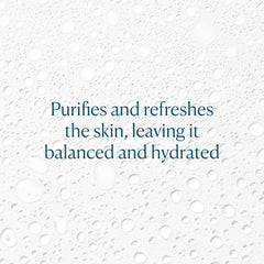 Application close-up showing toner smoothing onto clean skin.