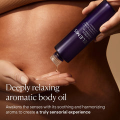 Elemis De-Stress Massage Oil pour showing easy absorption