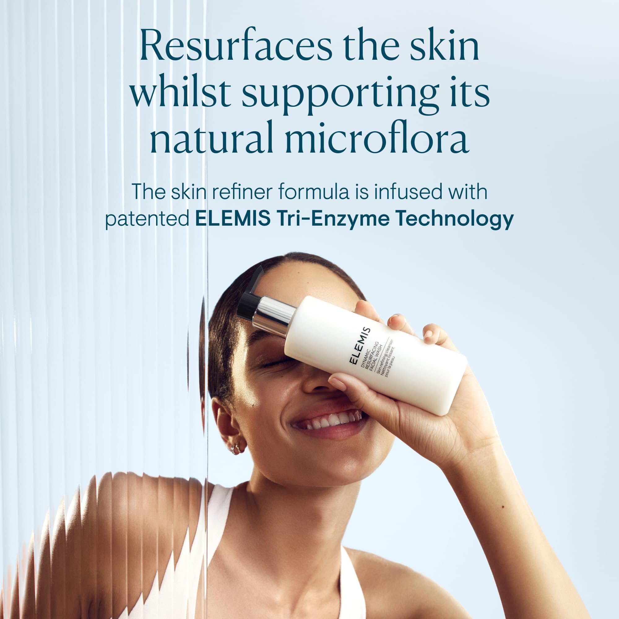 Close-up of gel texture from ELEMIS Dynamic Resurfacing Facial Wash