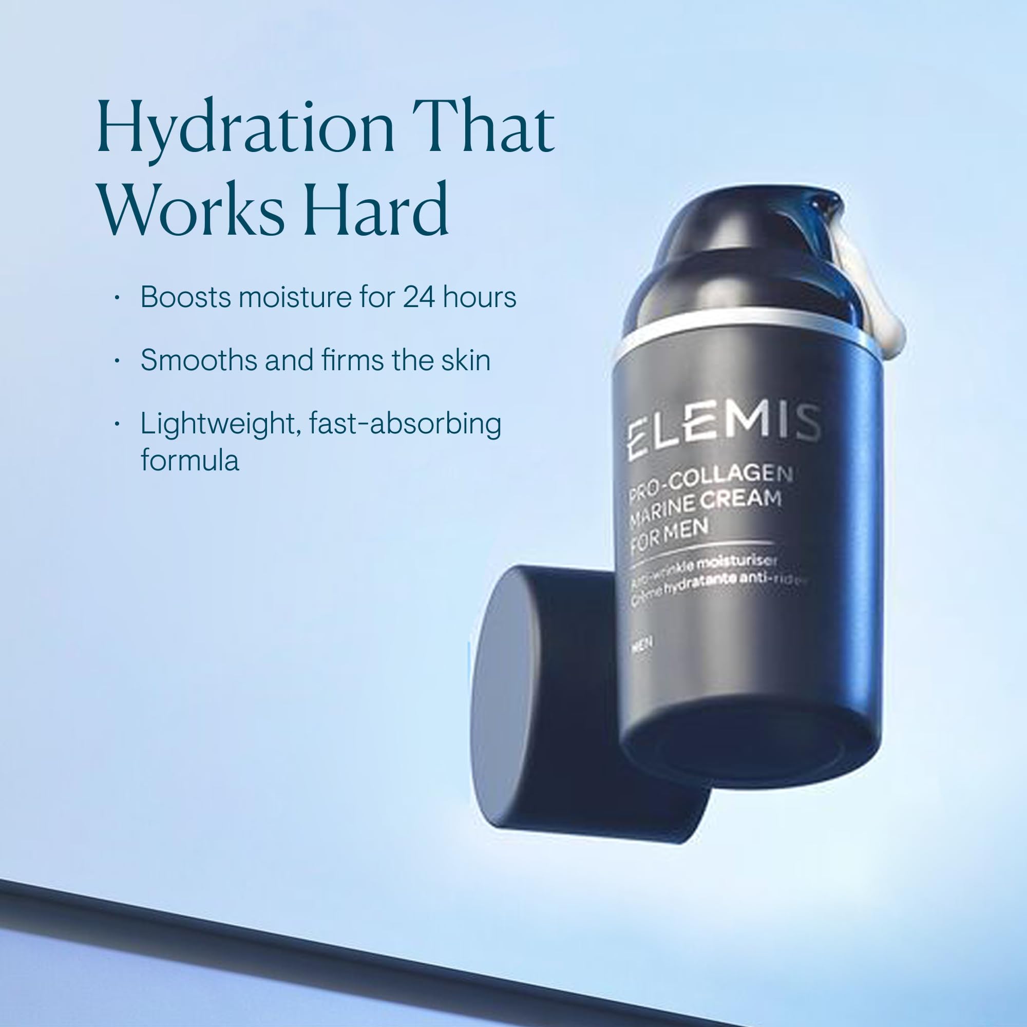 Elemis cream swirl texture close-up showing smooth skin feel.
