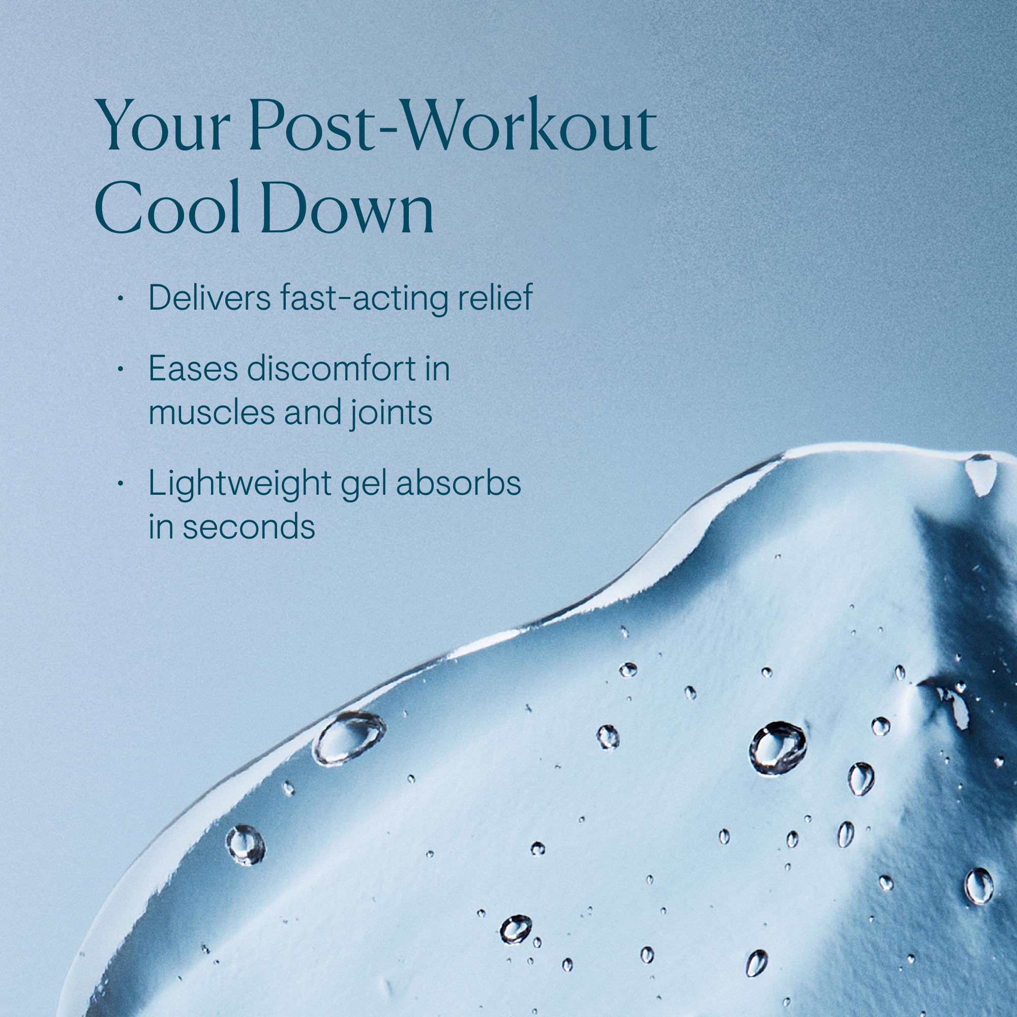 ELEMIS menthol cooling sensation close-up soothes neck and shoulders.
