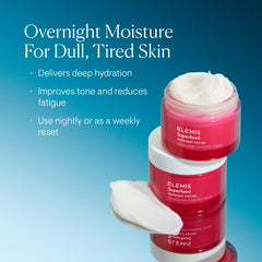 ELEMIS Midnight Facial cream swirl highlights silky texture and hydration for overnight care.