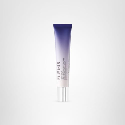 ELEMIS Peptide4 Eye Recovery Cream bottle on counter with 0.5 fl oz.