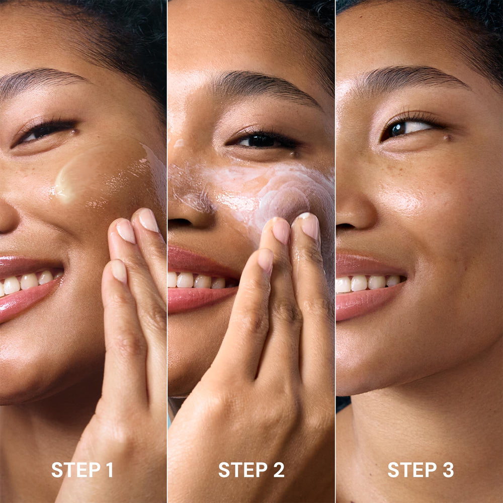 ELEMIS Pro-Collagen Black Cherry Cleansing Balm oil-free formula cleanses without residue.