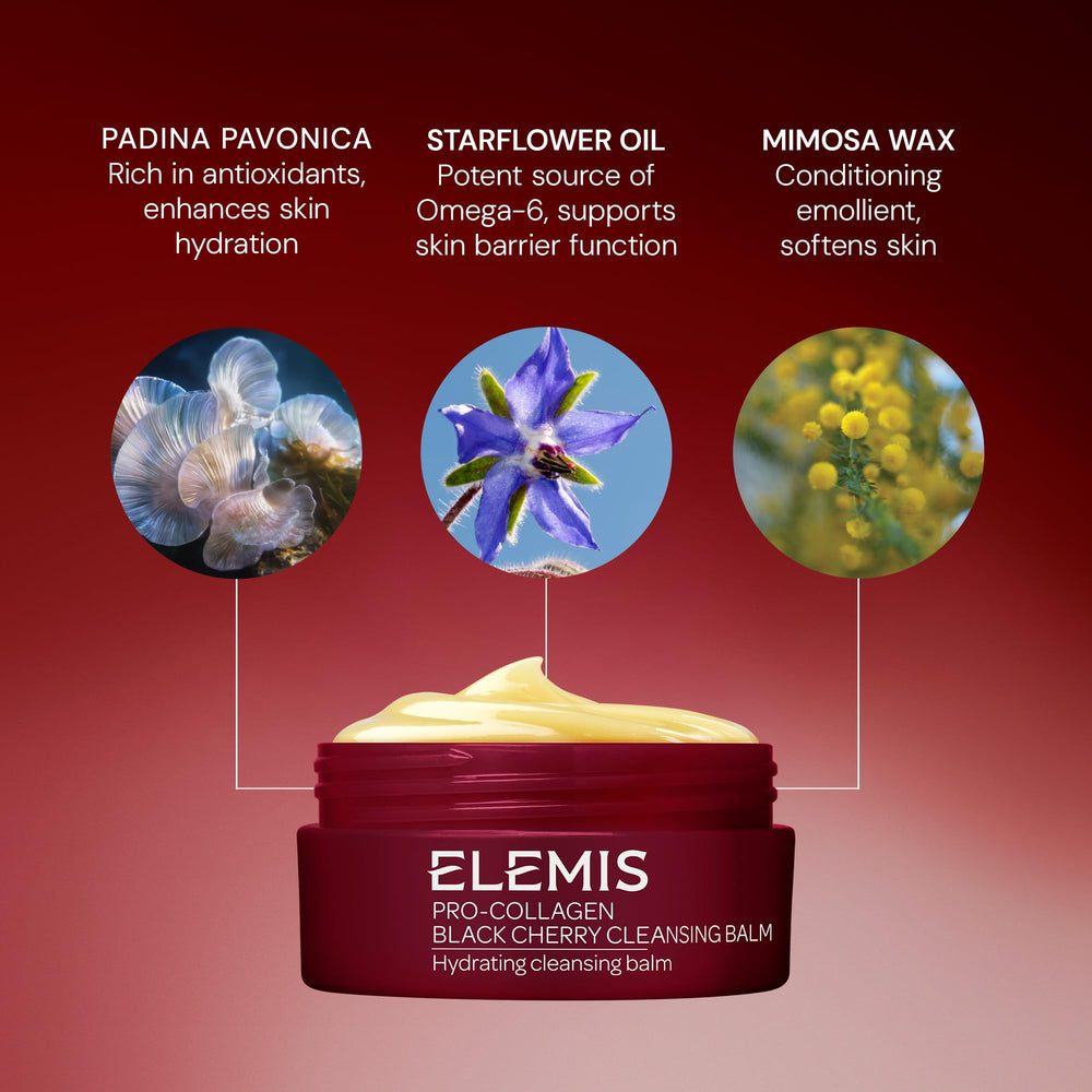 ELEMIS Pro-Collagen Black Cherry Cleansing Balm leaves skin soft and nourished.