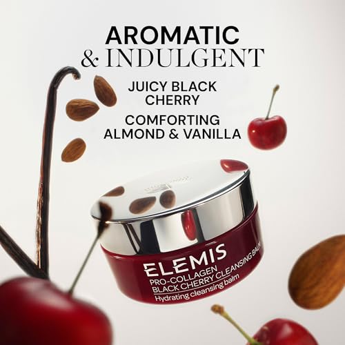 ELEMIS Pro-Collagen Black Cherry Cleansing Balm texture melts on skin for gentle cleansing.