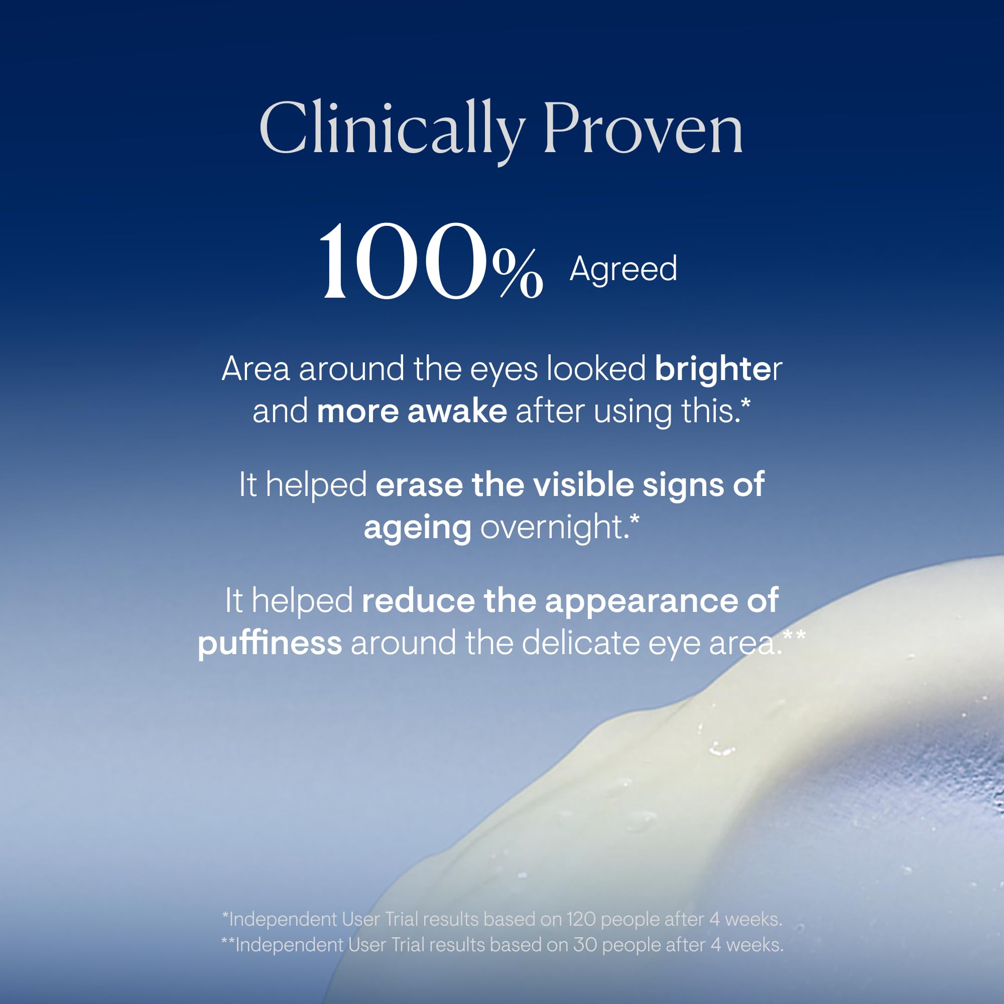 Elemis eye mask used overnight for hydration and smooth appearance.