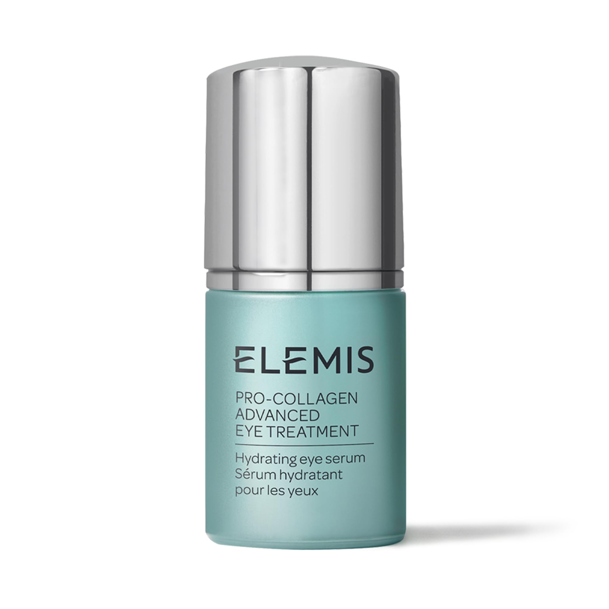 Elemis Pro-Collagen Eye Treatment bottle showing lightweight daily care for eye skin