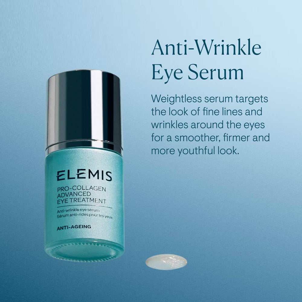 Elemis Pro-Collagen serum swirl illustrating smooth texture for eye area