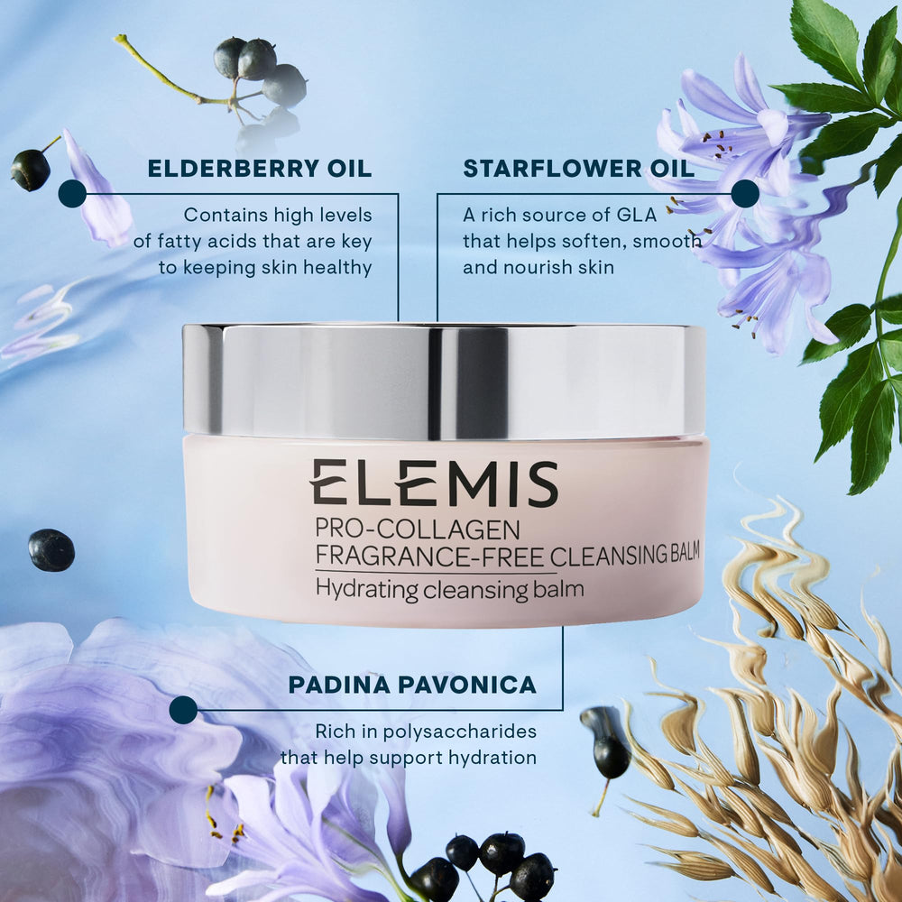 Makeup removal with Elemis cleansing balm leaving skin clean and nourished