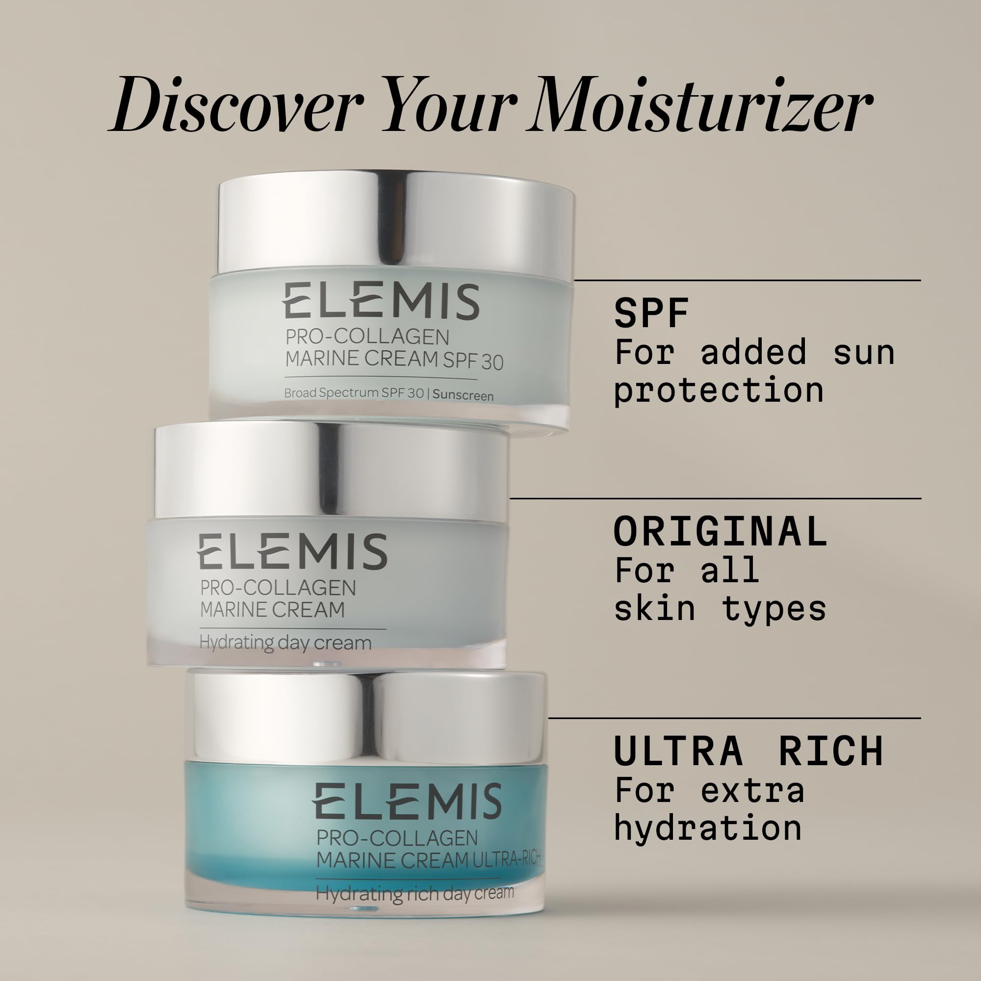 ELEMIS Pro-Collagen Marine Cream in bathroom setup for everyday skincare routine.
