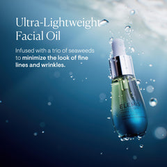 ELEMIS Pro-Collagen Marine Oil 15ml drop applying to skin for quick absorption.
