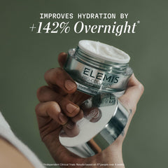 Applying ELEMIS Pro-Collagen Night Cream on clean skin at night.
