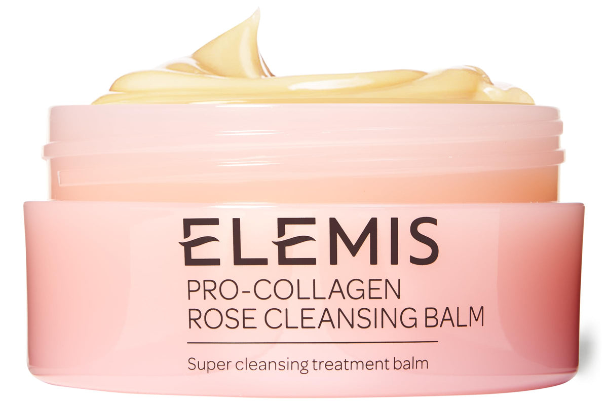 ELEMIS Pro-Collagen Rose Cleansing Balm melts makeup gently for clean skin without rubbing.