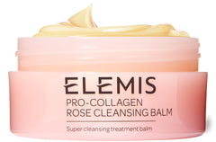 ELEMIS Pro-Collagen Rose Cleansing Balm melts makeup gently for clean skin without rubbing.