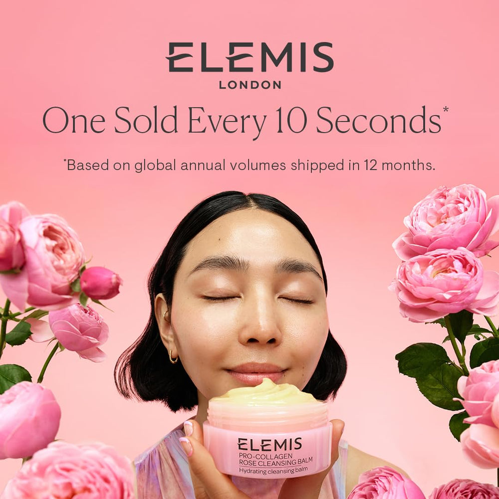 ELEMIS Pro-Collagen Rose Cleansing Balm detail shows English Rose Oleo Extract for soothing care.