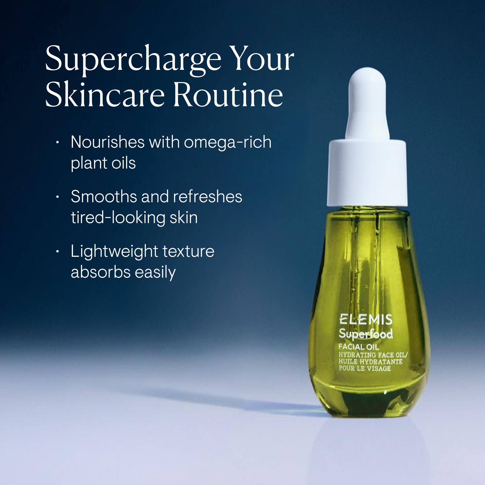 ELEMIS Superfood Facial Oil close-up reveals the 9-oil blend