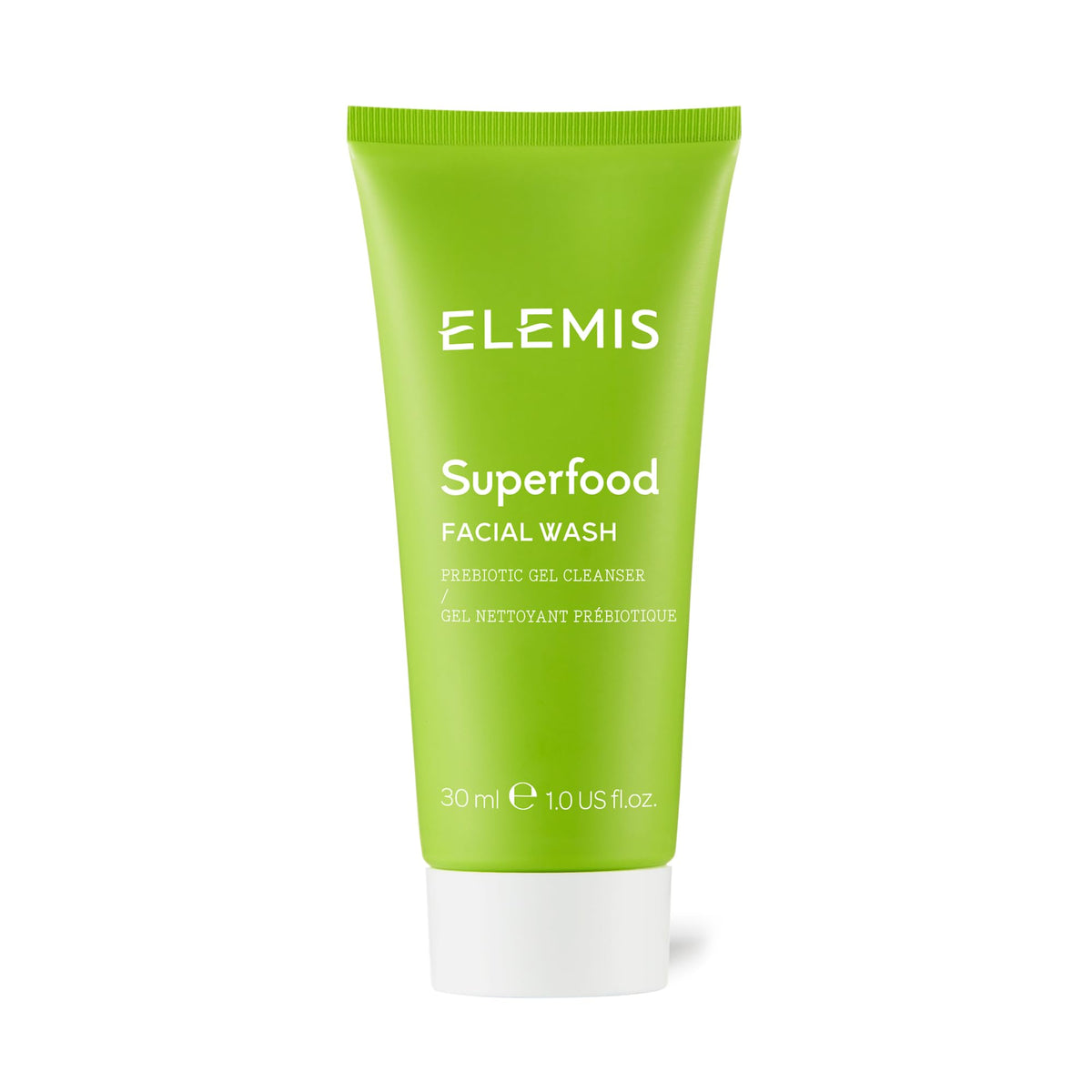 ELEMIS Superfood Facial Wash bottle for everyday cleansing and travel-friendly skincare.