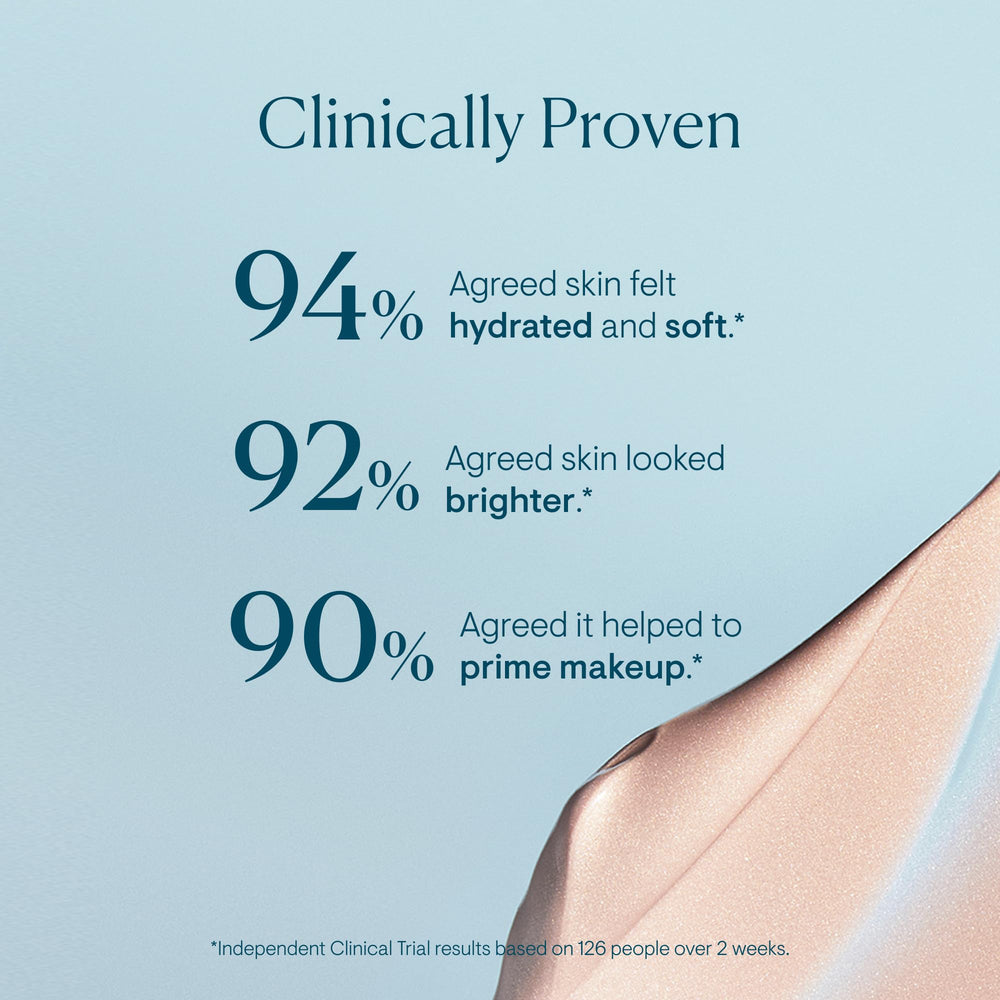ELEMIS texture swatch reveals creamy, lightweight hydration for a smooth base.