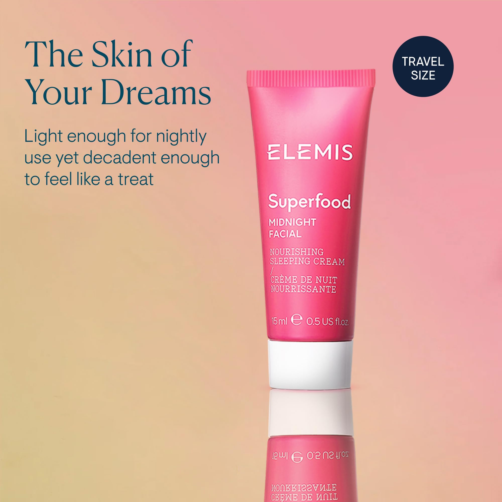 ELEMIS Superfood Midnight Facial texture swatch reveals creamy night cream