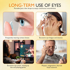 Efecto refrescante de Elesysy para ojos cansados.