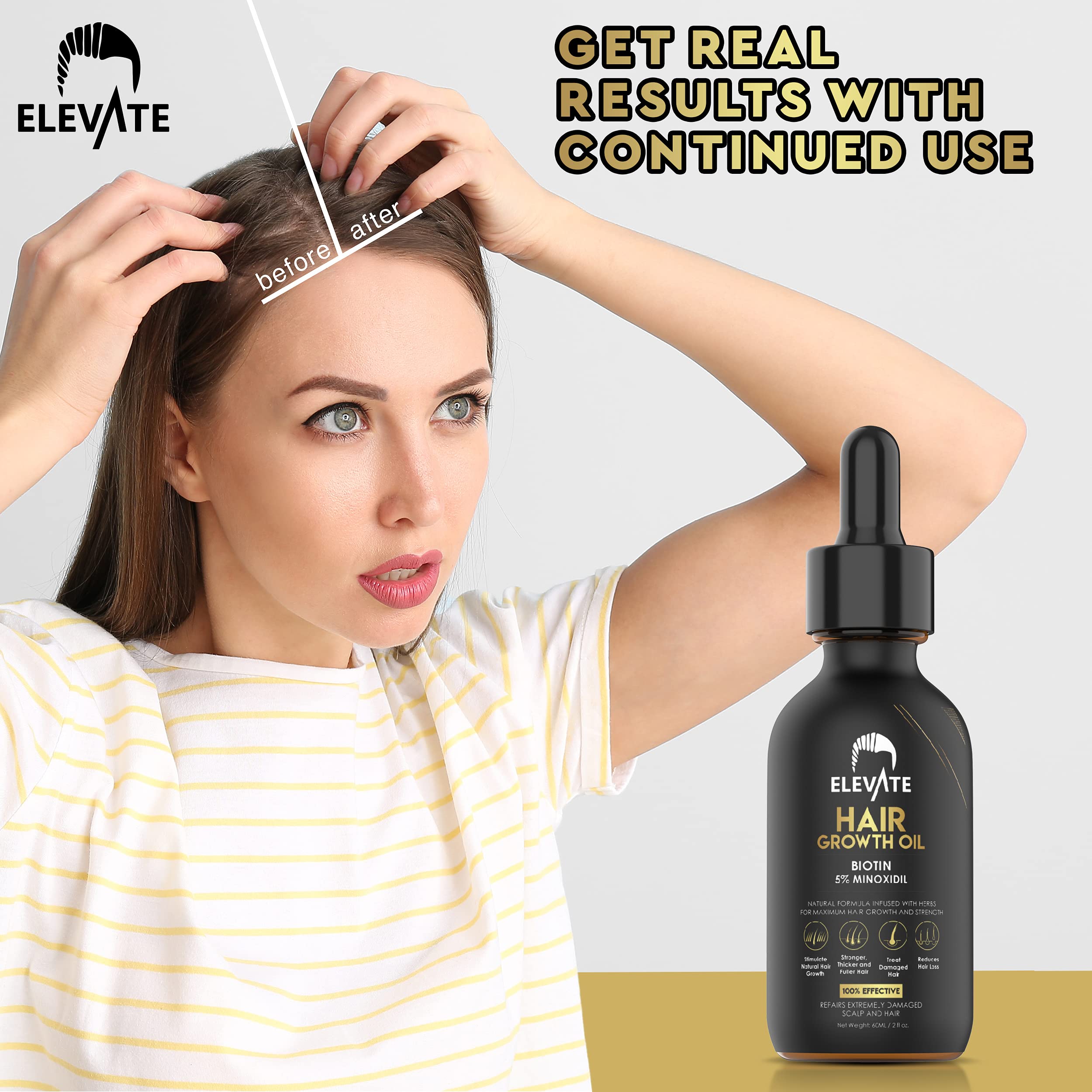 Elevate aplicación cuero cabelludo: masaje suave que favorece la absorción.