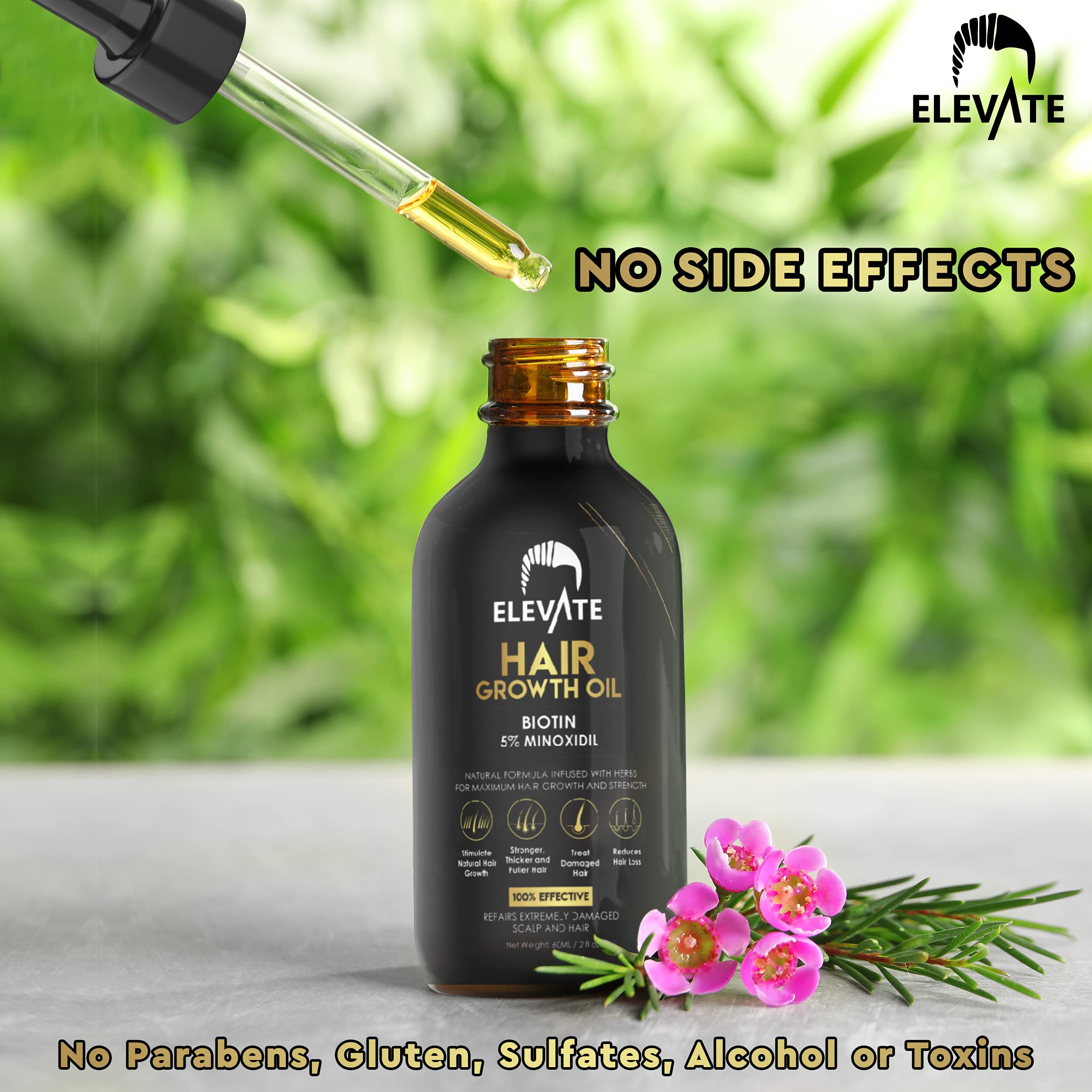Elevate fórmula natural sin parabenos: cuidado suave para el cabello.