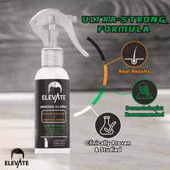 Elevate Minoxidil 5% spray, rociado preciso y absorción rápida sin grasa