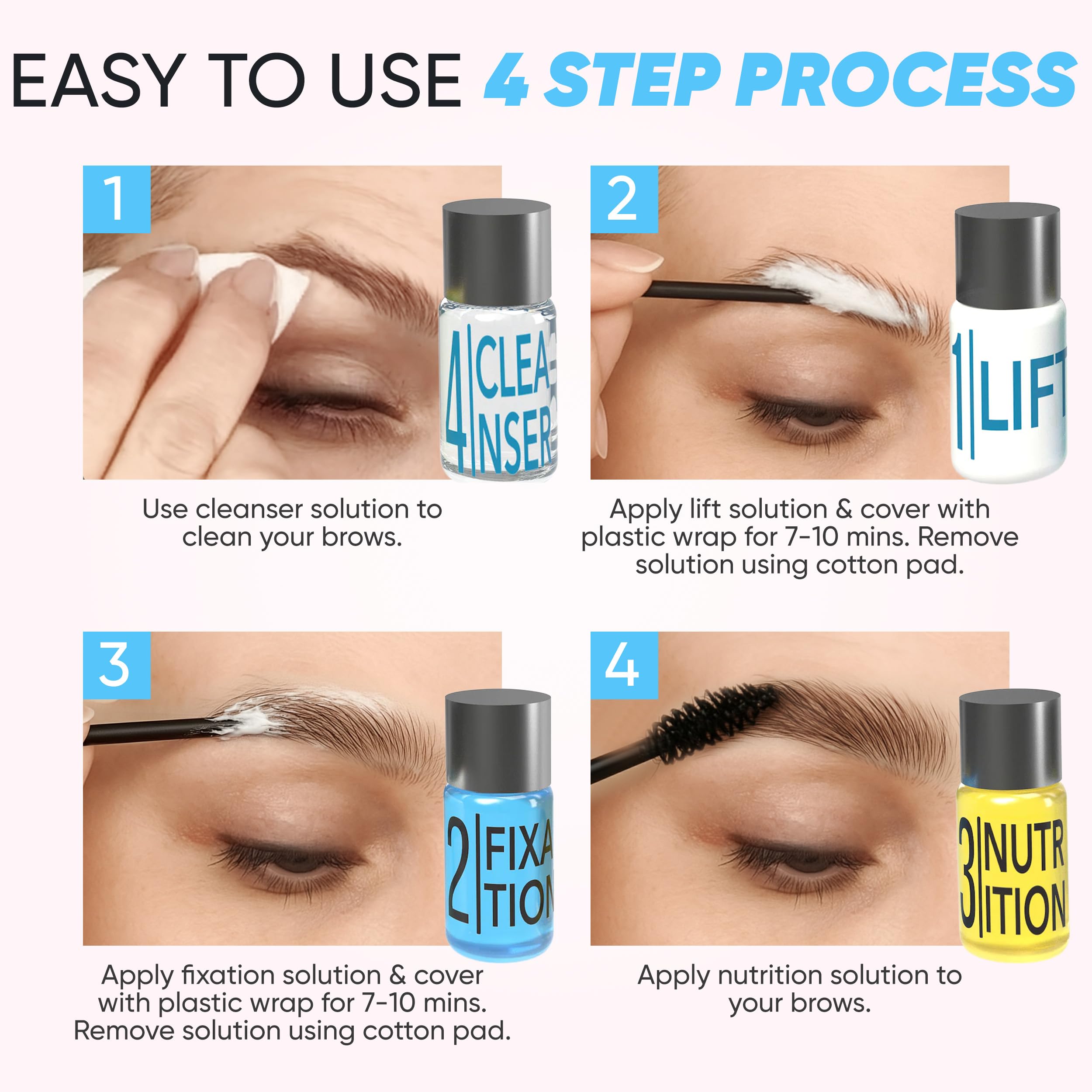 Long-lasting brow lamination results concept from Elevate The Beauty kit