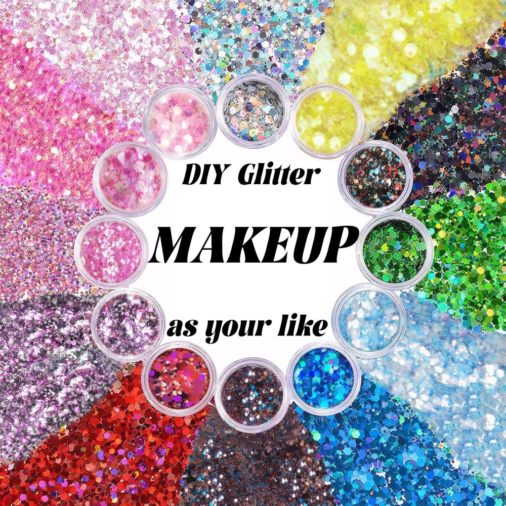 ELEVAVE Body Glitter circle shapes deliver even shine on skin and hair