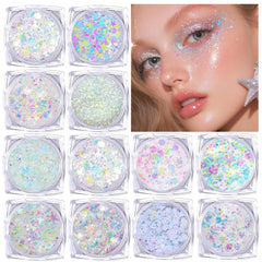ELEVAVE Body Glitter hexagon shapes add festival sparkle and easy application