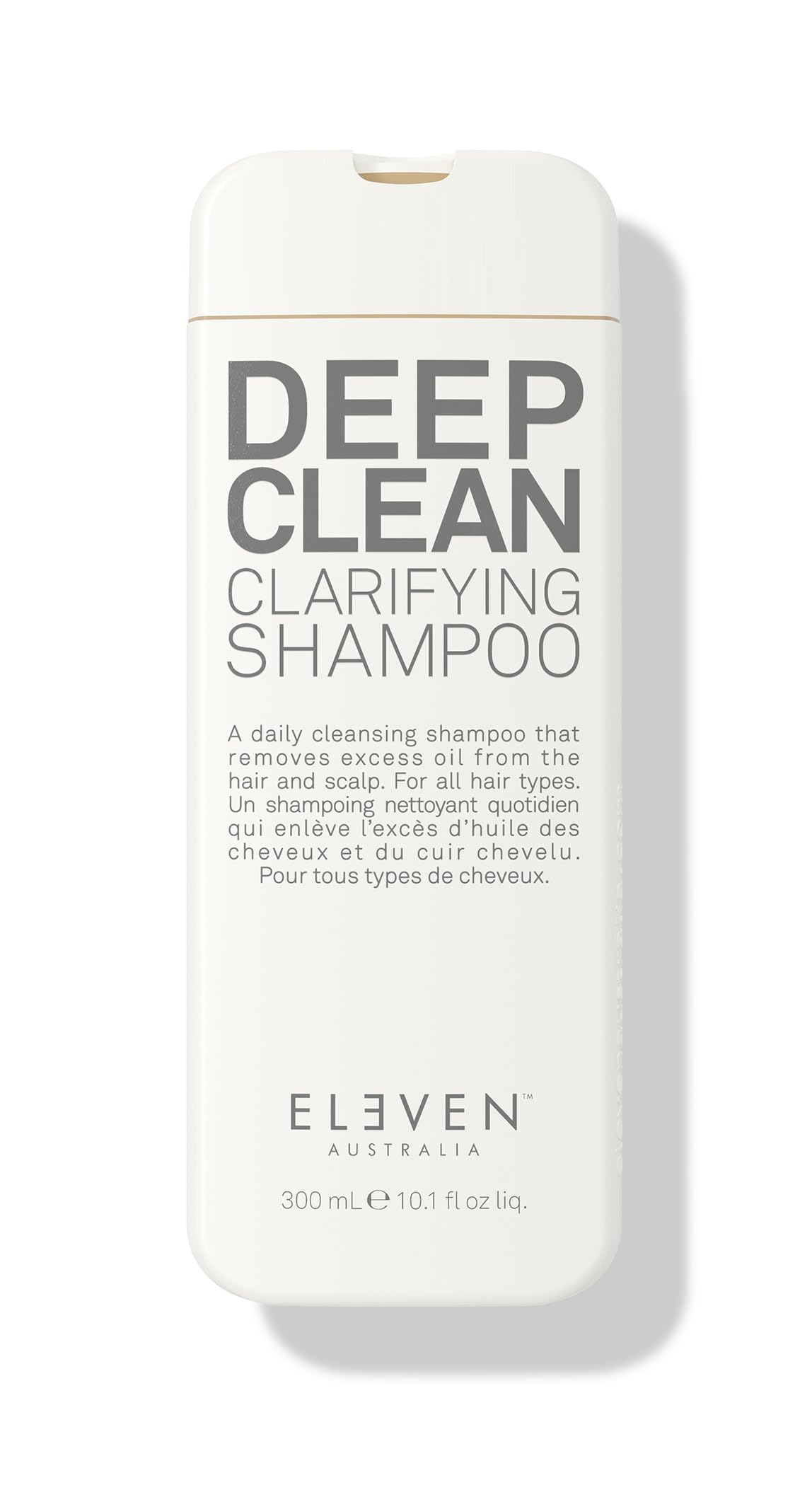 ELEVEN AUSTRALIA Deep Clean Clarifying Shampoo bottle-front view showing detox for the scalp.