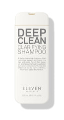 ELEVEN AUSTRALIA Deep Clean Clarifying Shampoo bottle-front view showing detox for the scalp.