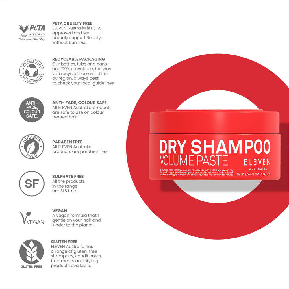 ELEVEN AUSTRALIA Dry Shampoo Volume Paste suitable for quick clean fluffy texture