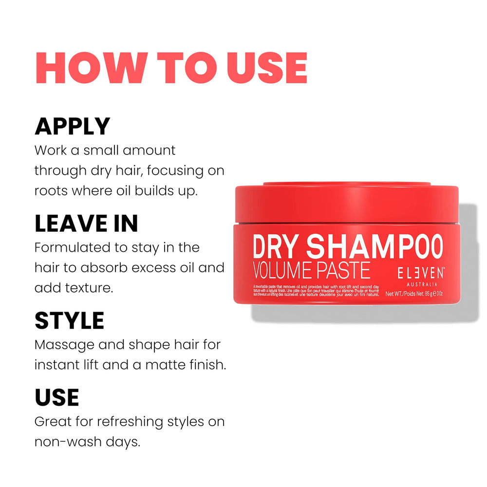 ELEVEN AUSTRALIA Dry Shampoo Volume Paste lightweight formula for day-to-day styling