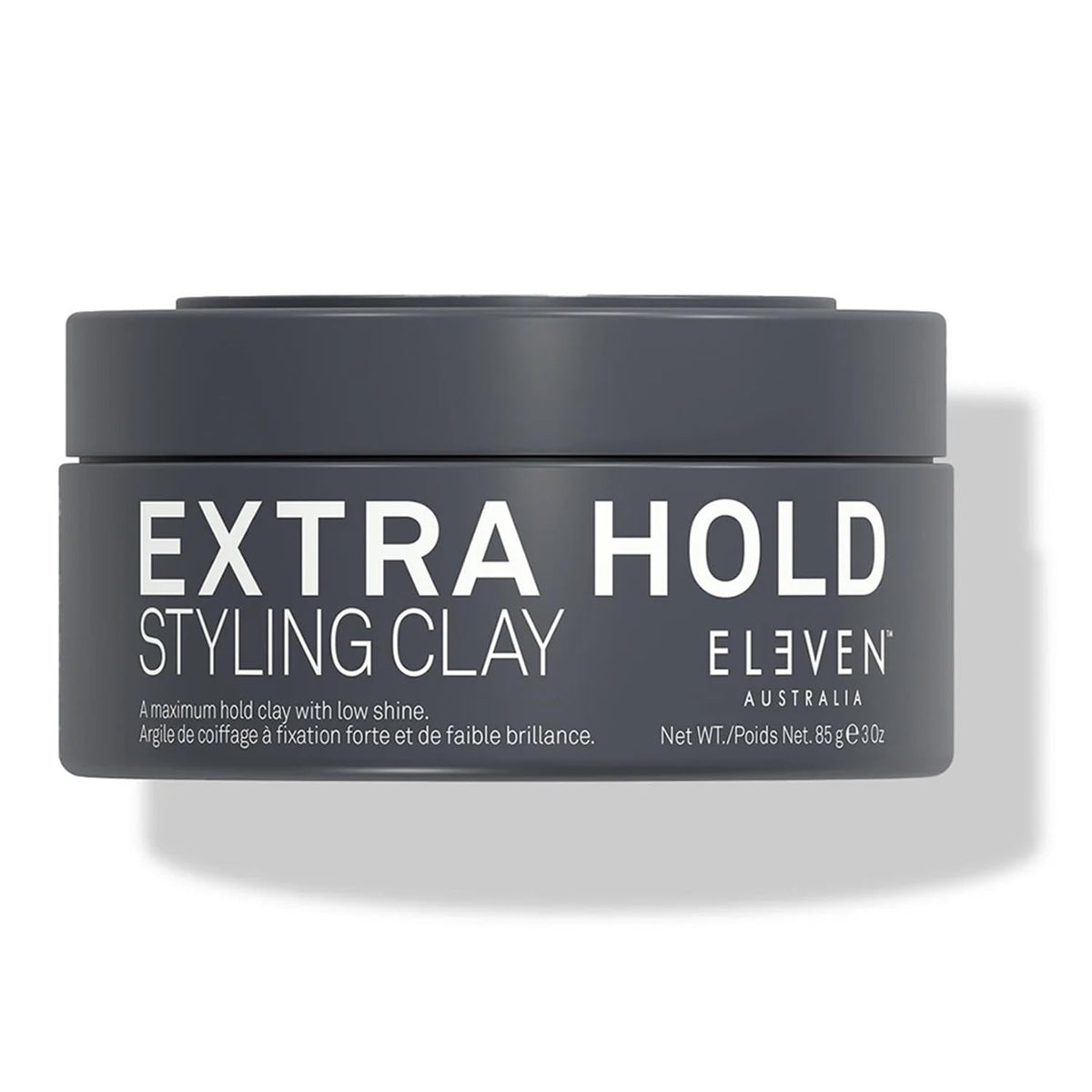 ELEVEN AUSTRALIA Extra Hold Styling Clay packaging showcases strong hold.