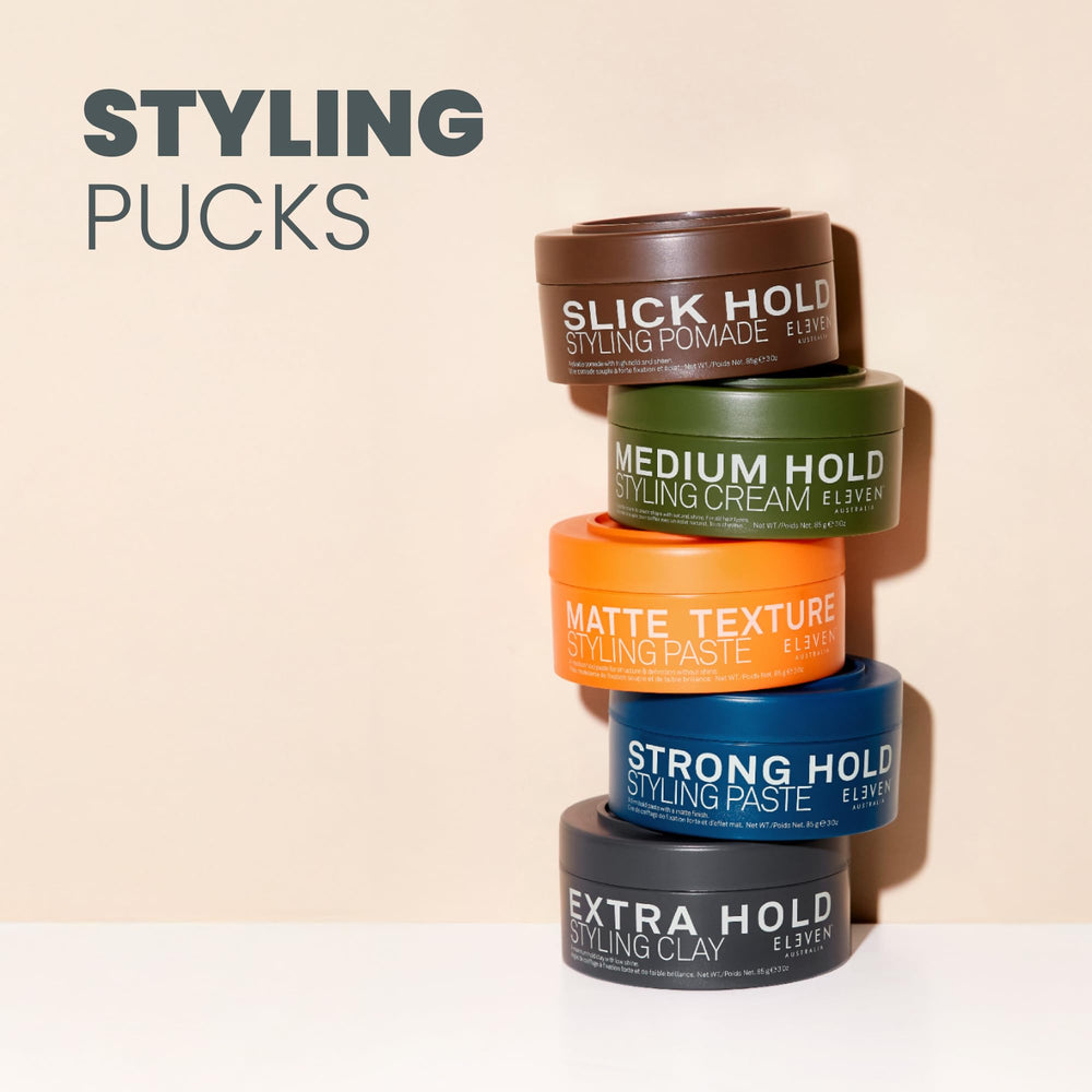 Short hair styled with ELEVEN AUSTRALIA clay for defined texture.