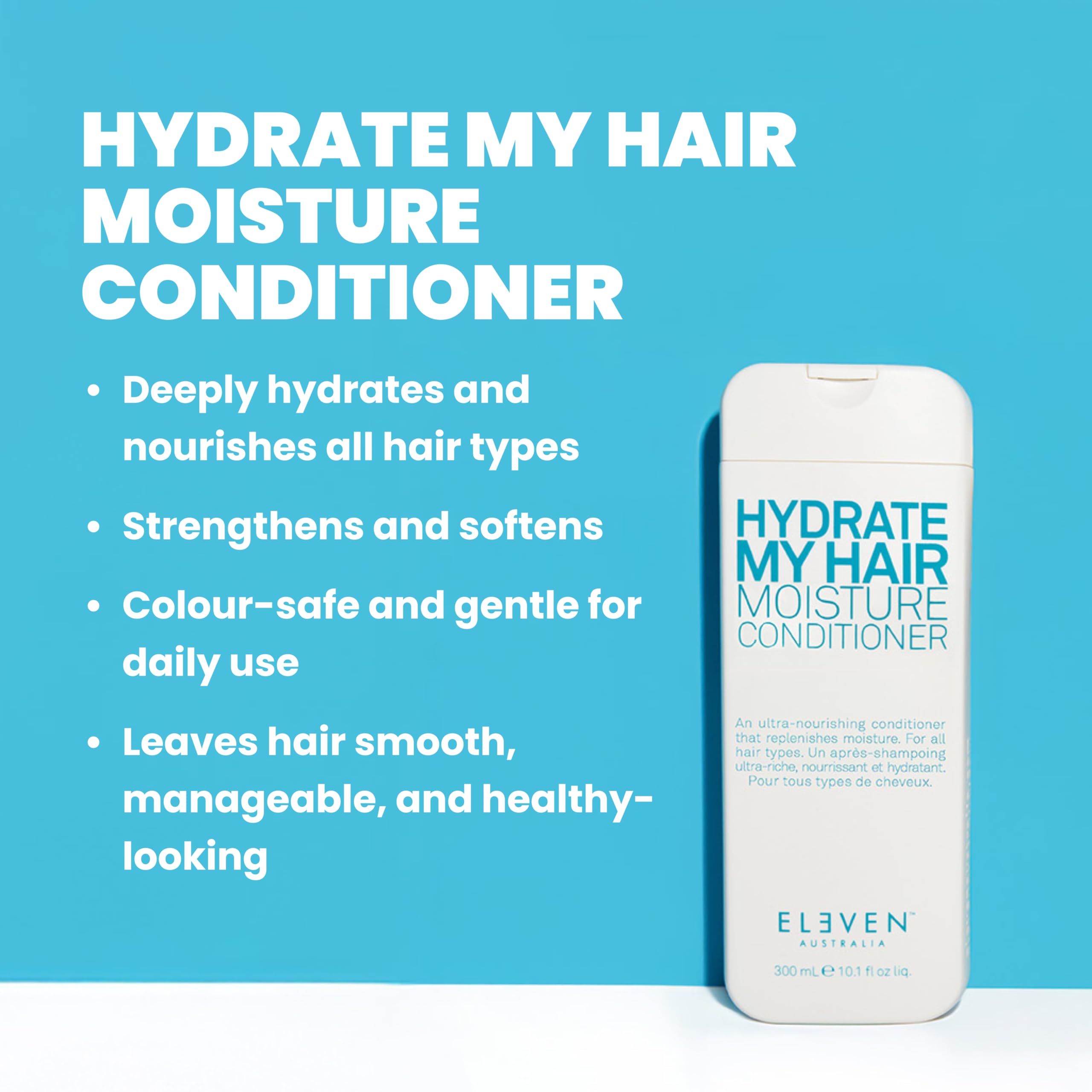 ELEVEN AUSTRALIA Hydrate My Hair avocado oil detail emphasizes deep conditioning