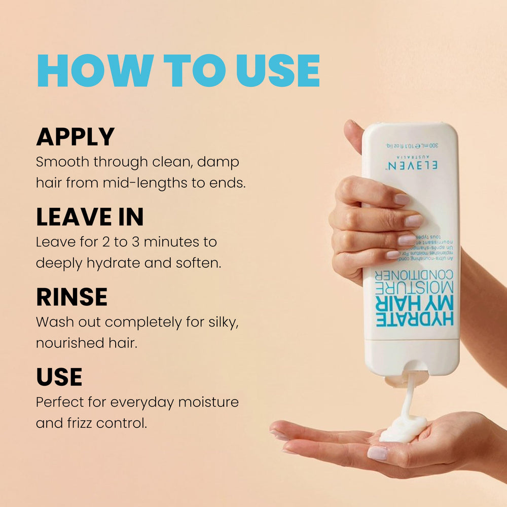 ELEVEN AUSTRALIA Hydrate My Hair creamy texture during application provides smooth distribute