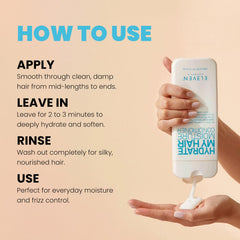 ELEVEN AUSTRALIA Hydrate My Hair creamy texture during application provides smooth distribute