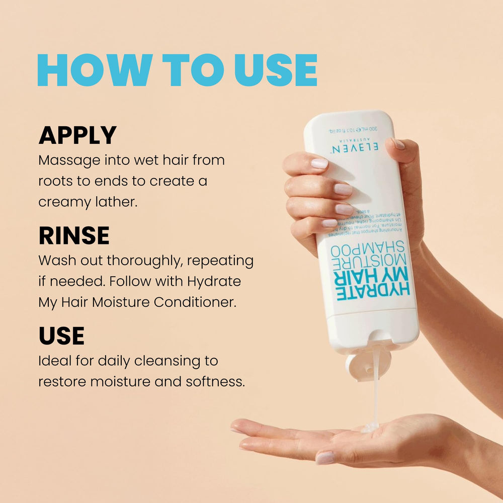 ELEVEN AUSTRALIA Hydrate My Hair quinoa — protein-rich formula for nourishing volume.