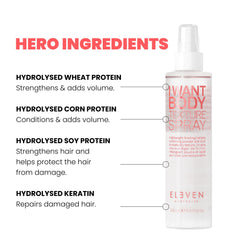 ELEVEN AUSTRALIA I Want Body Texture Spray on fine hair for lift.