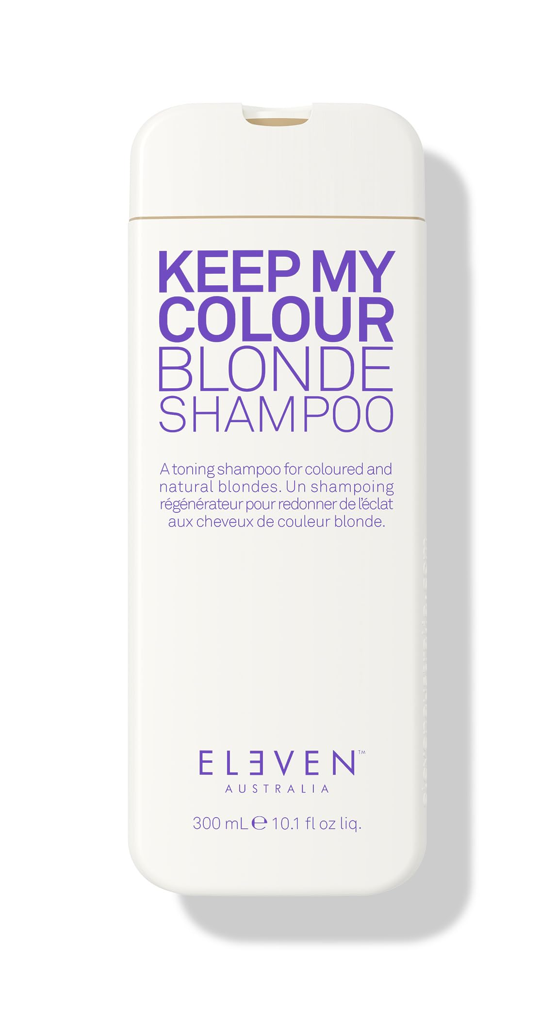 ELEVEN AUSTRALIA Keep My Colour Blonde Shampoo bottle pour highlights blue-toning for cool blondes