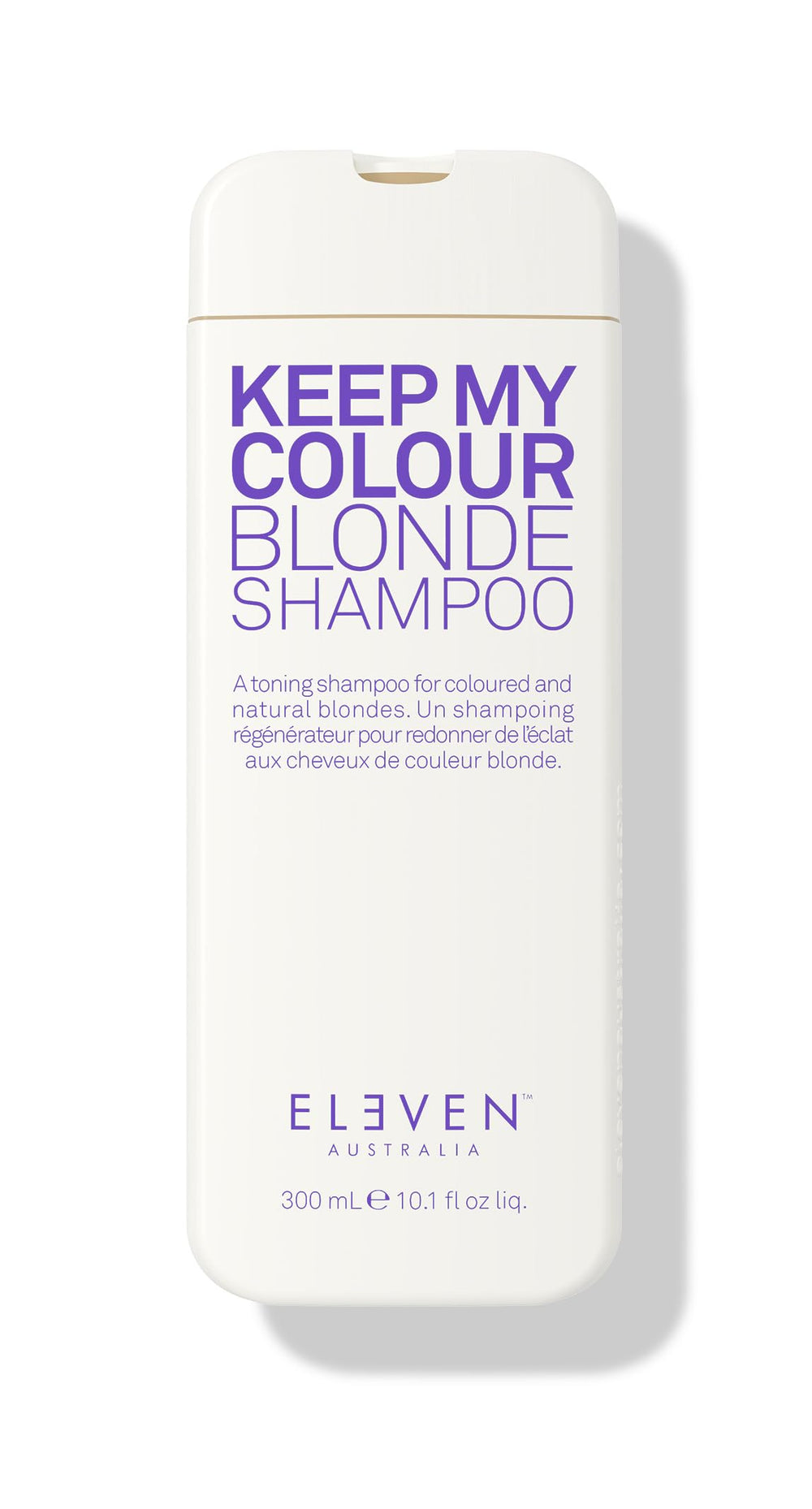 ELEVEN AUSTRALIA Keep My Colour Blonde Shampoo bottle pour highlights blue-toning for cool blondes