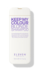 ELEVEN AUSTRALIA Keep My Colour Blonde Shampoo bottle pour highlights blue-toning for cool blondes