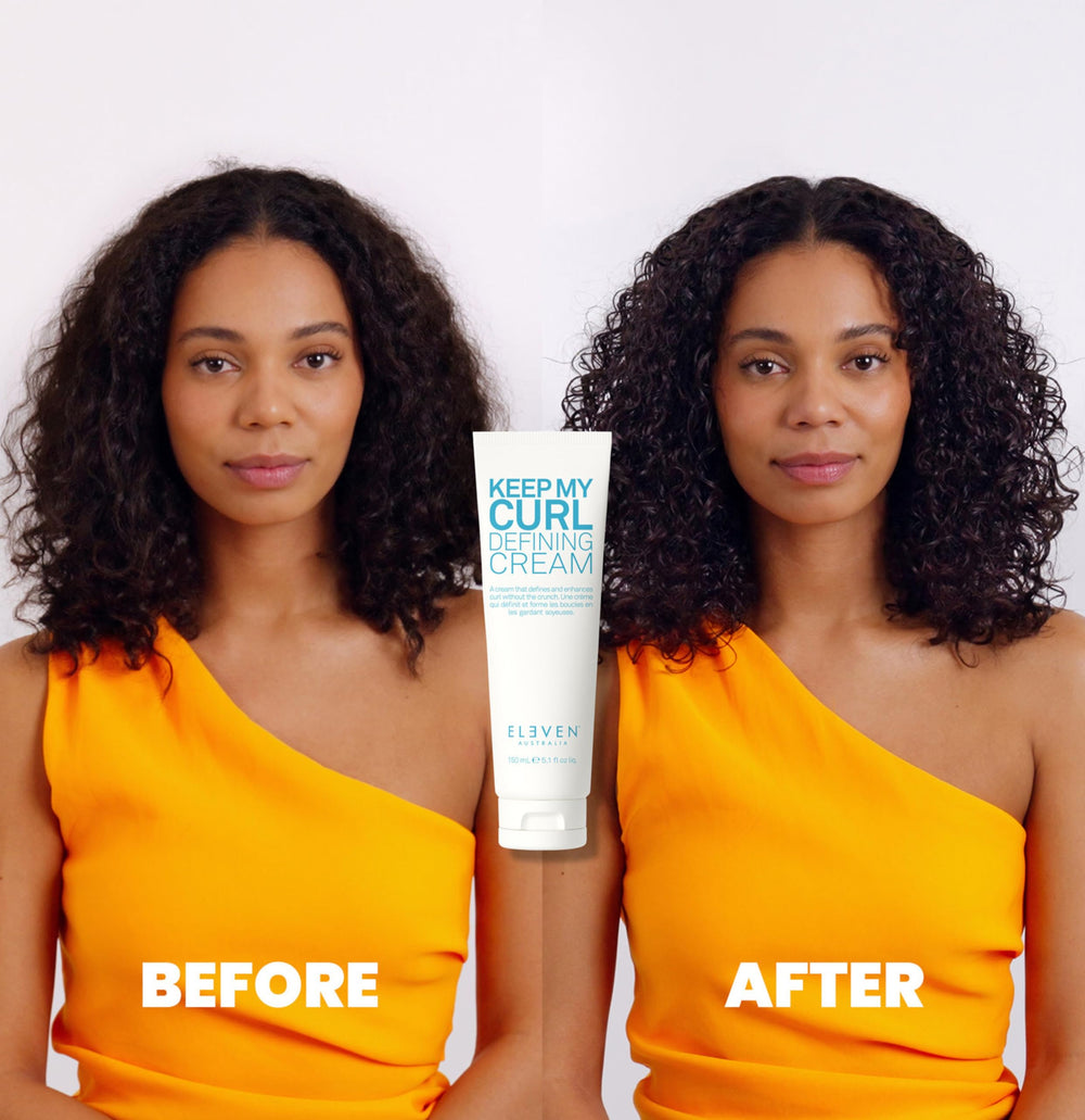 Packaging of ELEVEN AUSTRALIA Keep My Curl Defining Cream box and tube
