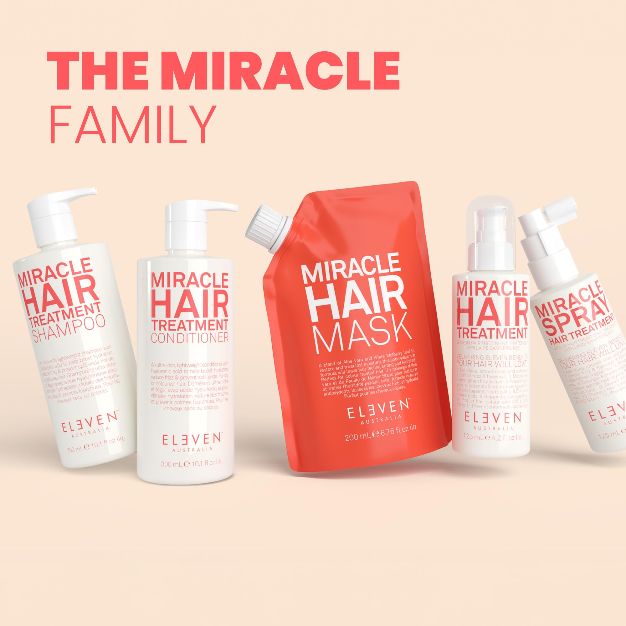 ELEVEN AUSTRALIA Miracle Leave-In with color protection via UVA/UVB filters