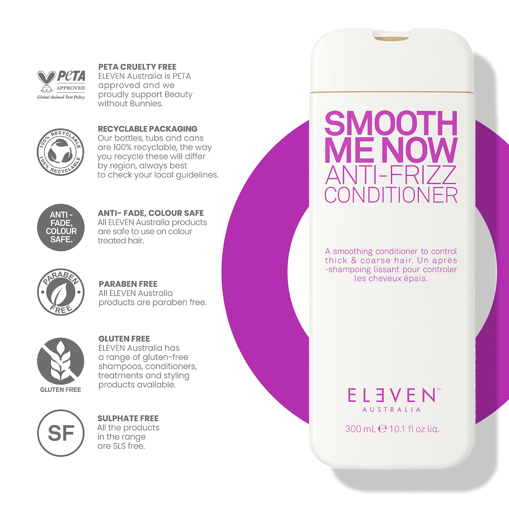 ELEVEN AUSTRALIA Smooth Me Now avocado oil ingredient label highlights nourishing properties